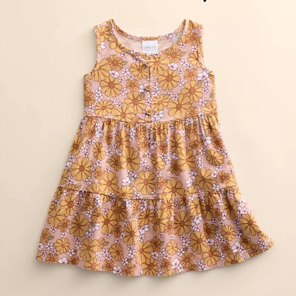 Little Co.‎ by Lauren Conrad Henley Woven Dress Soft Pink Vintage Floral 24M